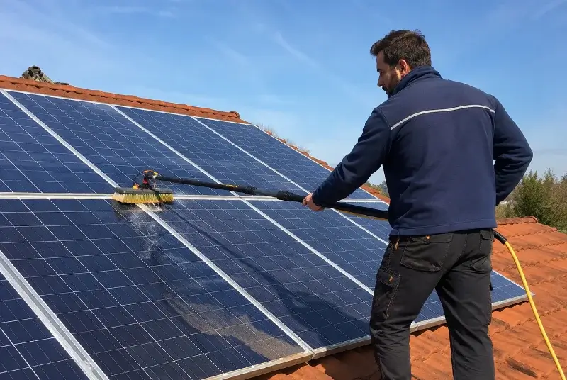 Nettoyage et entretien de panneaux solaires à Vieussan